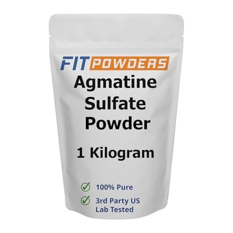 FitPowders Agmatine Sulfate Powder 1 Kilogram (Multiple Sizes) Strength and Pump (Nitric Oxide) 100% Pure Agmatine Powder, Vegan, Gluten-Free Cover