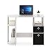 Furinno Jaya Simplistic Computer Study Desk, White Oak/Chrome/Black