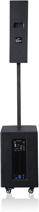 IPS-T3 4000W All-in-one Portable Tower Powered Speaker with Dual Wireless Microphones UHF-630 Karaoke System