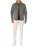 Amazon Essentials Herren Langärmlige Polarfleece-Hemdjacke Für Den Winter, Dunkelgrau Meliert, M
