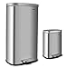 Produktbild Homfa 2er Set Mülleimer Küchenabfalleimer 30l+5l Kosmetikeimer Edelstahl Badezimmer mit Softclose Deckel Abfalleimer Kombi Set Treteimer für Küche Bad usw