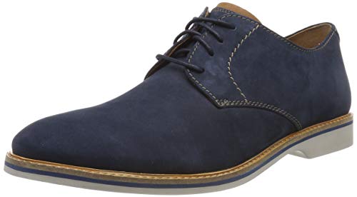 Clarks Atticus Lace, Derbys Homme, Bleu (Navy Nubuck-), 41 EU