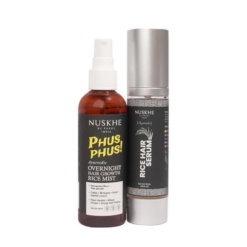 Nuskhe By Paras | Night & Day Hair Growth Combo | Combo Of Hair Mist & Rice Hair Serum