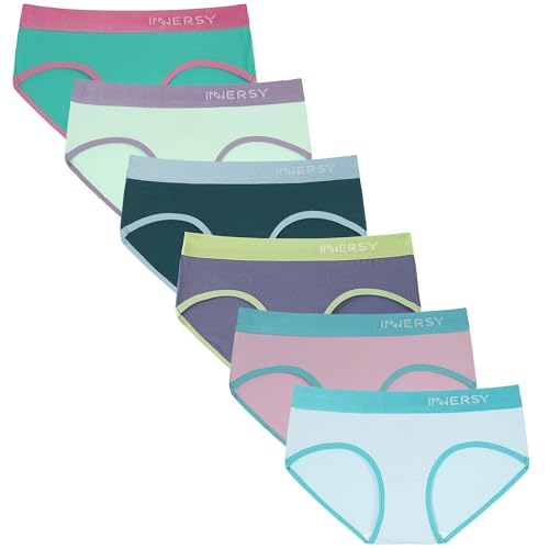 Image of INNERSY Girls Knickers Cotton Underwear Pants,10-12 Years, Blue Multicolour