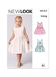 New Look Easy Children's Sleeveless Dress Sewing Pattern Kit, Design Code N6763, Sizes 3-4-5-6-7-8, Multicolor