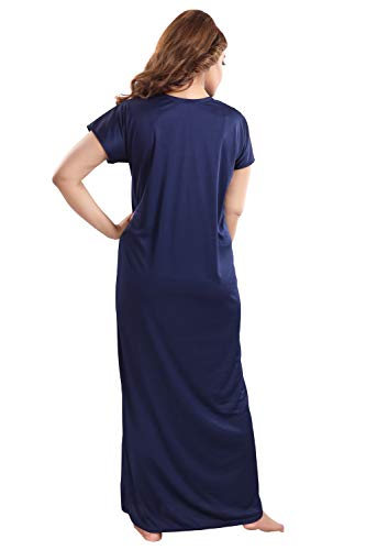 Image of Fabme Women's Satin Floor Length Night Dress Nighty