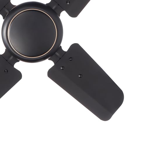 Image of MILTON Brezza 600 mm Ceiling Fans for home | Energy Efficient Motor | High Air Delivery 600mm ceiling fan | 24 inch High Speed fan ceiling | 1Year Warranty | Matt Black