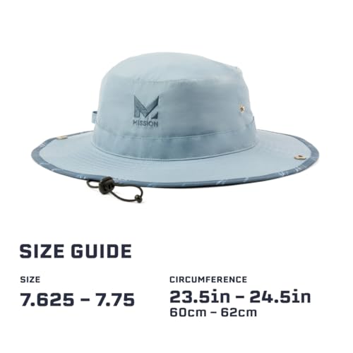 Image of MISSION Cooling UPF Bucket Hat - Unisex Sun Hat for Hiking, Golfing & Fishing - Sweat & Water Activated Technology, Sonic Halo Bering Sea