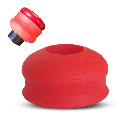 Grip-N-Rip Knob Stacker Choke-Up Ring for Baseball/Softball Bats Provides Choking Up Space & Relief from Bat Sting Stackable for Custom Fit and Comfort (Red)
