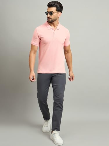 Image of Men's Half Sleeve Solid Cotton Polo T-Shirt | Premium Soft Fabric