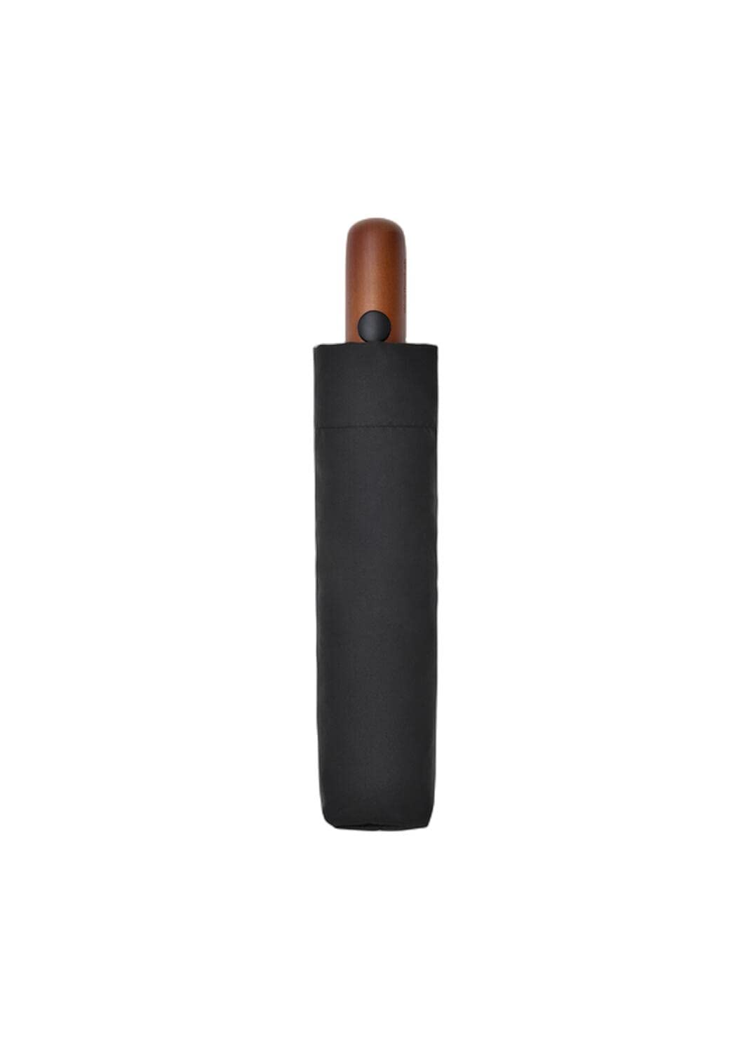 Paraguas plegable con mango de madera para hombres grandes, paraguas negro para lluvia y mujer, paraguas plegable automático, 8 K, resistente al viento, color negro