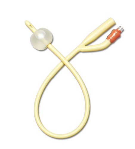 Medline Silicone-Elastomer Coated Latex Foley Catheters, 24 Fr, 30 mL Balloon, Straight Tip, 2-Way, Case of 12 Each