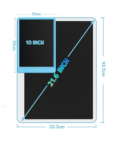Image of TEKFUN 20inch LCD Writing Tablet with Stylus, Erasable Doodle Board Mess Free Drawing Pad for Kids, Car Trip Educational Toys Birthday Christmas Gift for 3 4 5 6 7 Girls Boys(Blue)