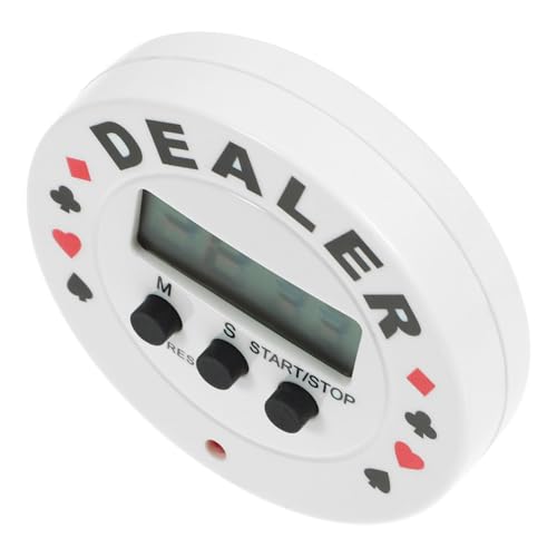 BESTonZON Temporizador Digital de Póquer Compacto con Regresiva hasta Minutos Funciona con Batería de Botón para Mesa y Ambiente Justo