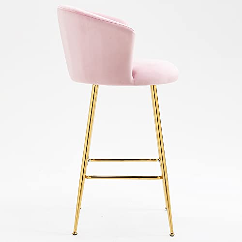Cherry Tree Furniture Kylie Set Of 2 Bar Stools (Pink Velvet) #TOP4