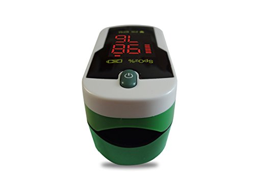 Concord Fingertip Pulse Oximeter with Reversible Display - Blood Oxygen Saturation Monitor with Carrying Case, Batteries and Lanyard - Easy to Use, Accurate SpO2 & Pulse Measurement (Emerald) - Image 7