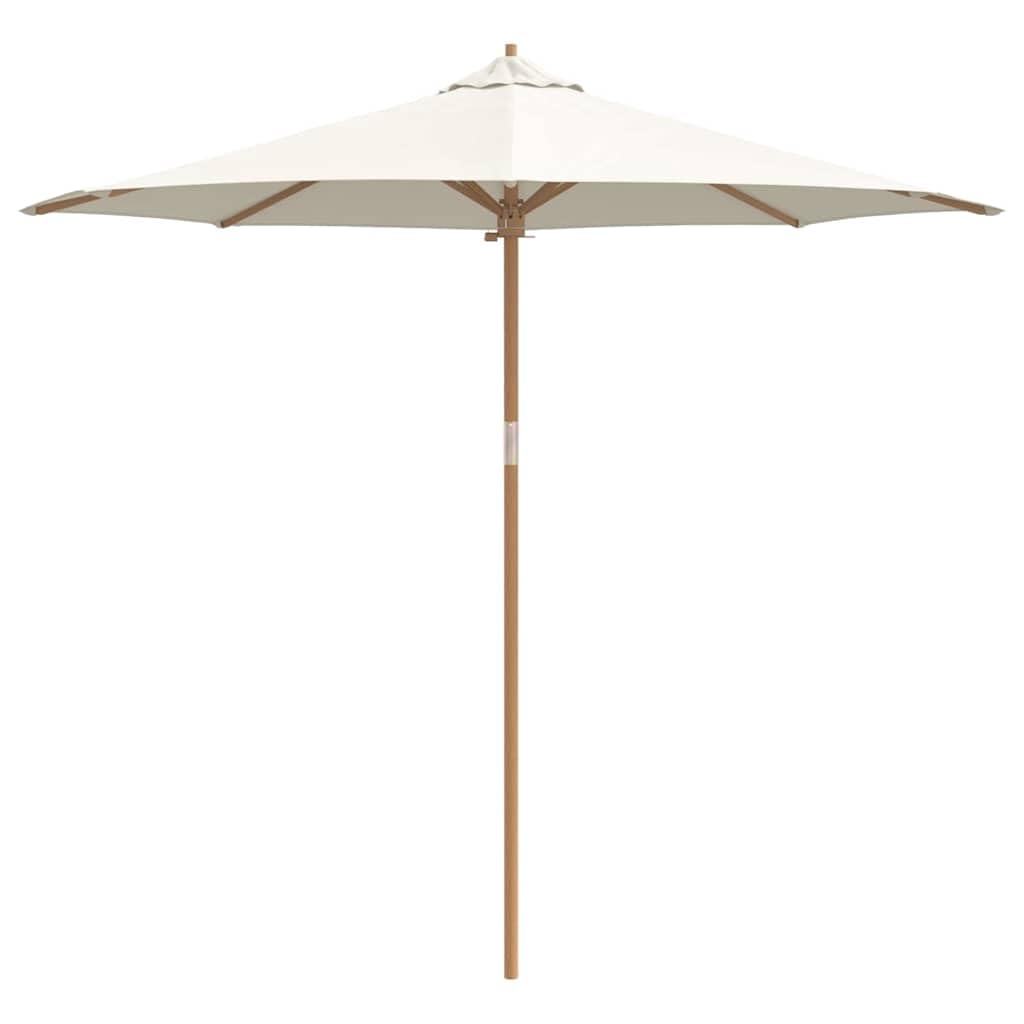 Genérico Sombrilla de jardín Crema Ø 270 x 260 cm Bambú,Casa y jardín,Jardín,Artículos de Exterior,Sombrillas-4108083
