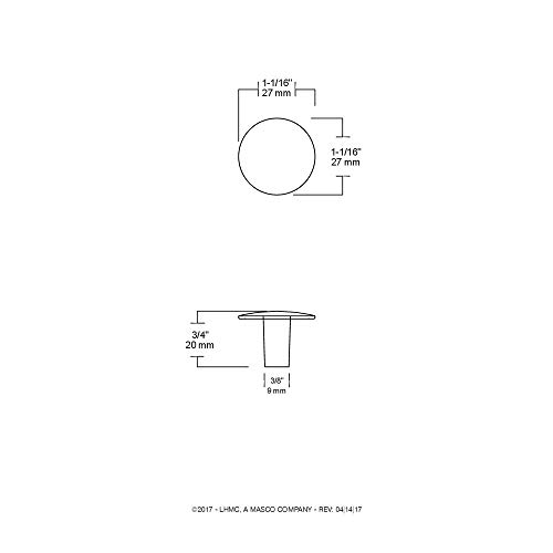 Liberty P94500H-Bl-C 1-1/8-Inch Hammercraft Round Cabinet Hardware Knob #TOP2