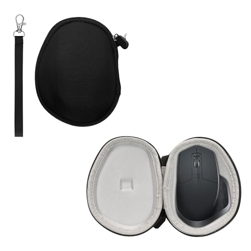 kwmobile Funda para ratón Compatible con Logitech MX Master 2S Funda - Estuche con Cremallera para Mouse - Negro