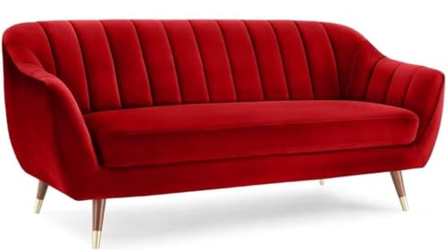 Image of Supernal 3 Seater Sofa Set with Brass tip Legs Perfect Gives Luxurious Look for Home /Living Room /Office /Guest Room /Hotels /Lounge