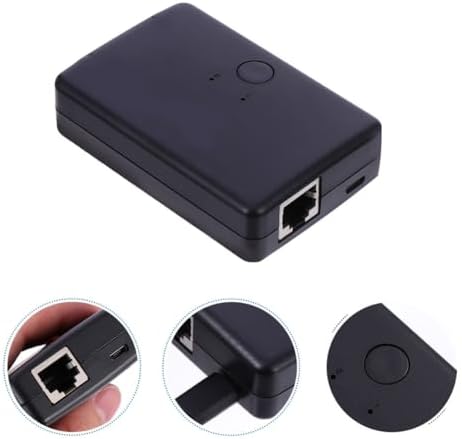 DIYEAH Portable 2-Port Network Splitter Selector Hub with Auto Port Isolation for Business Travel and Networking Applications, Abs Material Mini Ethernet Hub — view 6