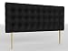LA WEB DEL COLCHON - Cabecero tapizado Manhattan Big para Cama de 105 (115 x 115 cms) Negro | Cama Juvenil | Cama Matrimonio | Cabezal Cama |