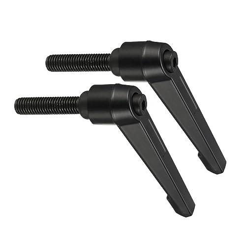 Image of Clamping Lever Handles, M10 x 40mm Male Thread, Adjustable Quick Release Locking Rotating Bolt Knobs Black - (Applications: for Lathe Machinery), 2-Pieces