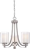 Minka Lavery Chandelier Pendant Lighting 4103-84, Parsons Studio Dining Room, 3 Light, Nickel