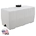 RomoTech 82123919 Horizontal Square Reservoir Water Tank, 50 Gallon, Made in USA, Natural Poly Tank for Non-Flammable Liquids, UV-Resistant, Ideal for Agricultural Use, RV Water Storage