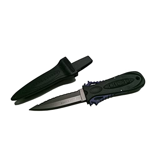 Aqua Lung Squeeze Lock Ti - Pointed Tip Dive Knife - Blue