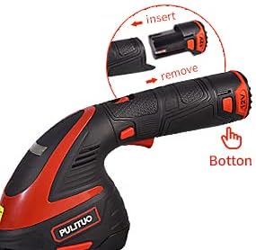 PULITUO 12V Cordless Grass Shear & Shrubbery Trimmer Kit 2-in-1 Hedge Trimmer 1300RPM with 2 PCS 2000mAh Lithium-Ion Batteries & A Fast Charger Included