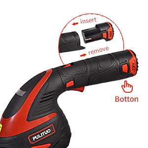 Pulituo Cordless Hedge + Grass Trimmer 2-In-1, Electric Power Bush Shrub Trimmer With 2 Pcs 2000Mah/12V Battery, 1-Hour Fast Charger #TOP6