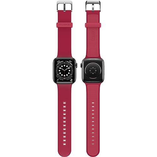 OtterBox All Day Watch Band for Apple Watch 44/45/46mm, Replacement Durable Soft Touch Silicone Strap for Apple Watch Red - Image 4