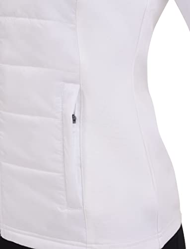 TCA Damen Excel Runner Leichte Laufweste mit Reißverschlusstaschen - Weiss, M