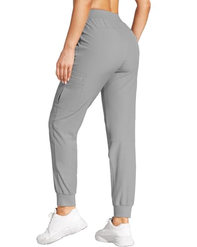 Womens Cargo Joggers Hiking Pants Lightweight Quick Dry Water Resistant Travel Casual Womens Pants with Zipper Pockets3