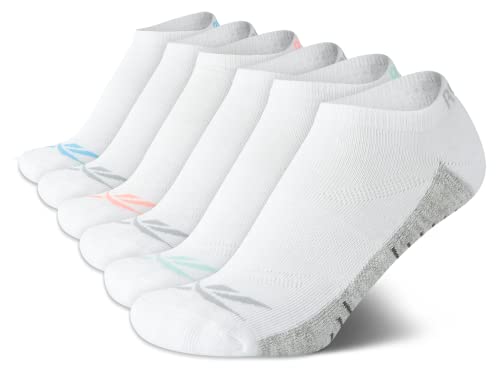 Image of Reebok Womens Low Cut Socks 6 Pack Cushioned Athletic Performance Socks | Breathable, Moisture-Wicking Fabric with Arch Support, a Comfort Toe Seam and Flexible Stretch Fit