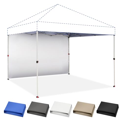 CROWN SHADES SunWall Silver Coated for 10x10 Pop up Canopy Tent, 1 Pack Sidewall Only with Silver...