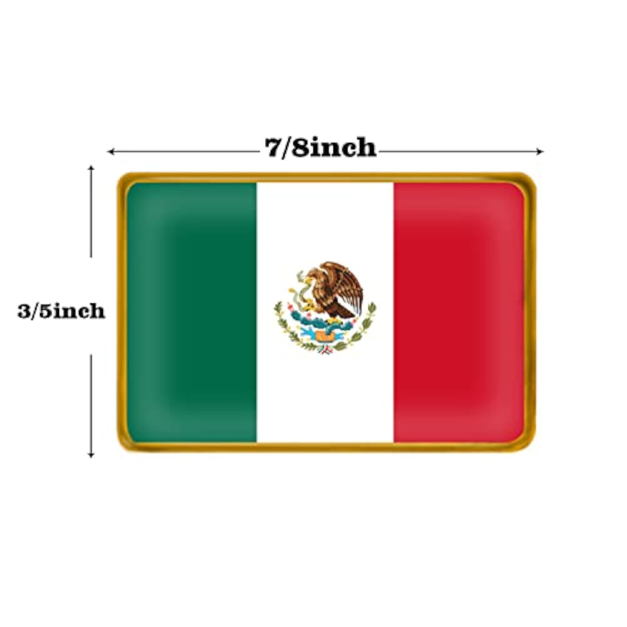 Mexico Flag Pins Bulk Pack, Metal Patriotic Lapel Pins