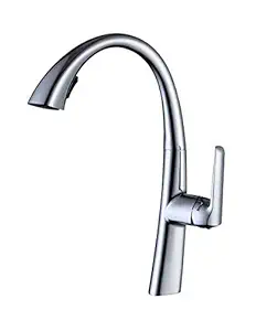 ALTON TSL18045 Zinc Single Lever Kitchen Sink Mixer with 360 Swivel Spout and Pull-Down Dual Flow Sprayer Chrome Finish (Silver)