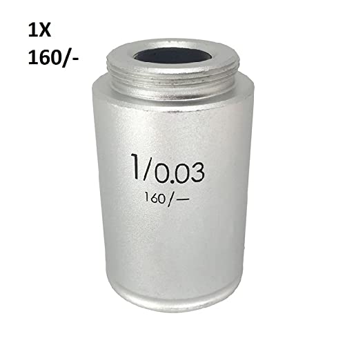 Microscope 1X 2X Achromatic Objective Lens for 195 Biological Microscope Accessories(1X-160)