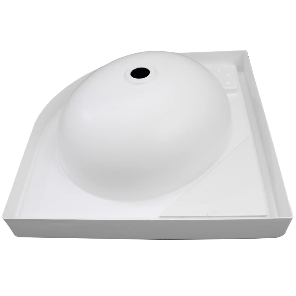 pro-Styling Lavabo Angolare per Camper, Roulotte, Campeggio, Barca, 418 x 418 x 155 mm, Bianco ABS