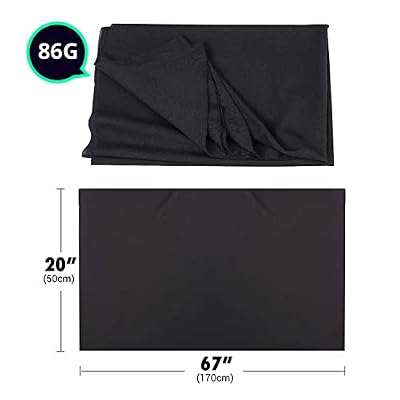 Facmogu Speaker Grill Cloth, 67x20 Speaker Cloth Speaker Cover Fabric Stereo Mesh Replacement for Home Speakers, Stage Audio Speakers and Vintage Carpet Subwoofer Repair - Black Mesh Fabric