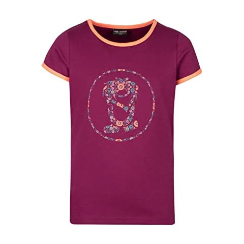 Trollkids Mädchen T-Shirt Flower Troll, Maulbeere/Pfirsich, Größe 128 Cover