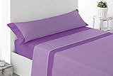 😀Tacto suave, tacto seda. Power-Home: Juego Sábanas Completo 3 Piezas Verano Suaves. (105X190/200CM, Malva/Lila)
