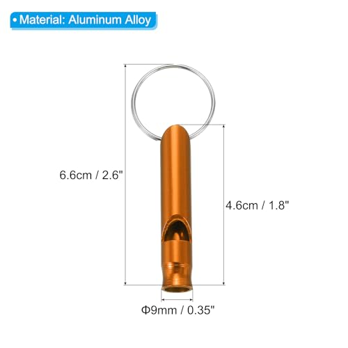 Silbato de emergencia PATIKIL de aluminio para seguridad miniatura 2