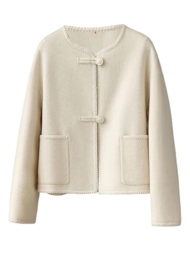 Manteau élégant en laine double face femme fini les vêtements d'hiver lourds