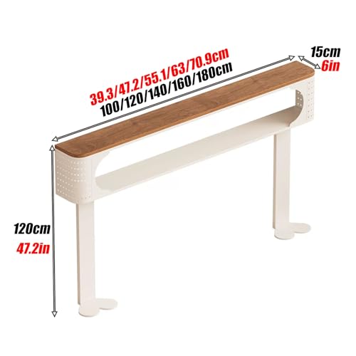 Tablette radiateur étagère double console meuble salon 120x120 - 4