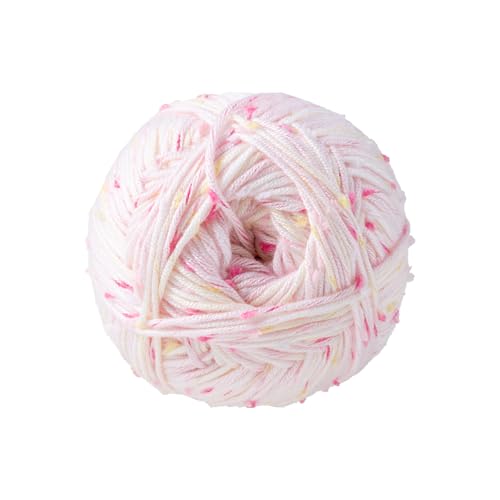Loops & Threads Flecks Yarn - Yarn for Knitting, Crochet, Weaving, and Arts & Crafts - Pink, Acrylic Blend, 6.53 oz
