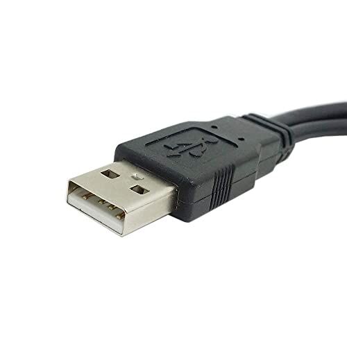 Cable divisor USB 2.0 macho a hembra con alimentación auxiliar miniatura 3