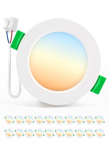 Bojim Faretti a LED Soffitto da Incasso per Cartongesso 4W Foro 55mm - 68mm, IP44 Luce Calda Naturale Fredda per Bagno Cucina Scale Salotto e Cameretta 20 Pezzi